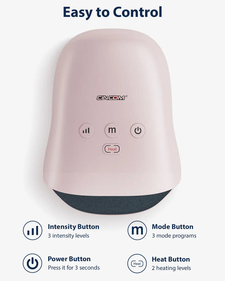 Classic Hand Massager with Heat 026H-Pink
