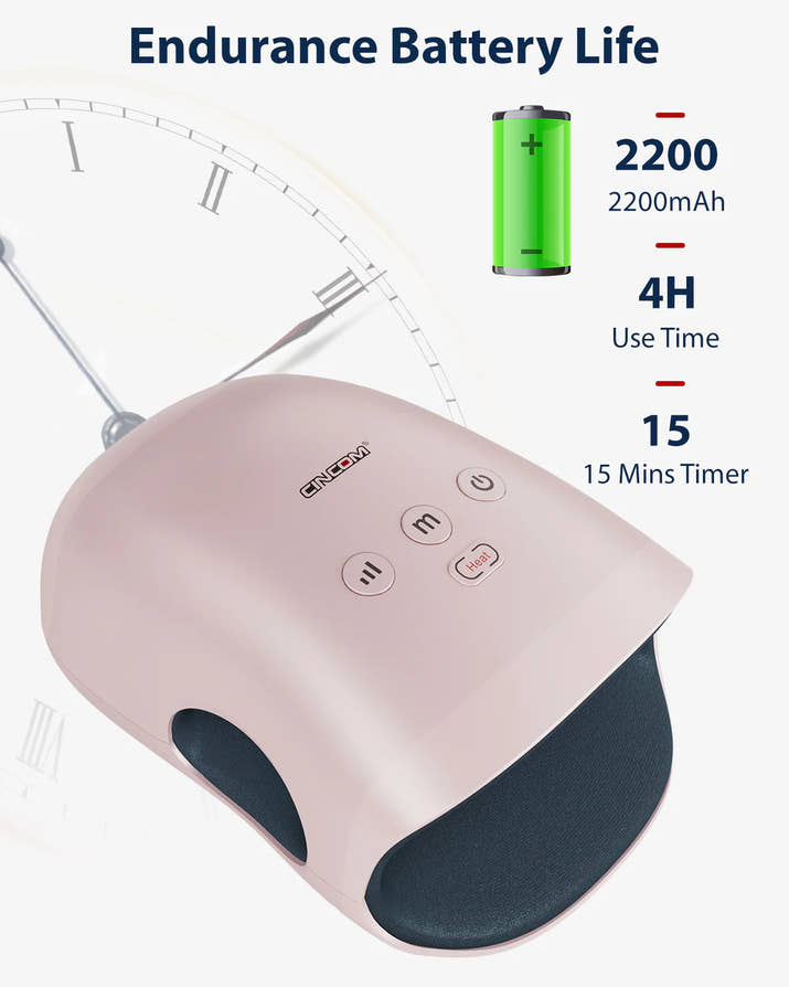 Classic Hand Massager with Heat 026H-Pink