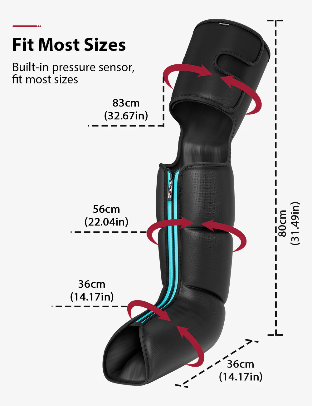 Compression Full Leg Massager with Heat 080A
