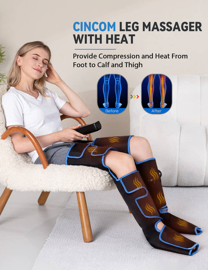 Compression Full Leg Massager with Heat 080A